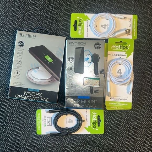 Wireless Charging Pad and Car Mount Set - Black - Picture 1 of 3